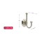 Liberty Hardware Delta Porter 5.98 in. H X 3.78 in. W X 2.95 in. L Brushed Nickel Robe Hook 78435-BN1 - alternate 3